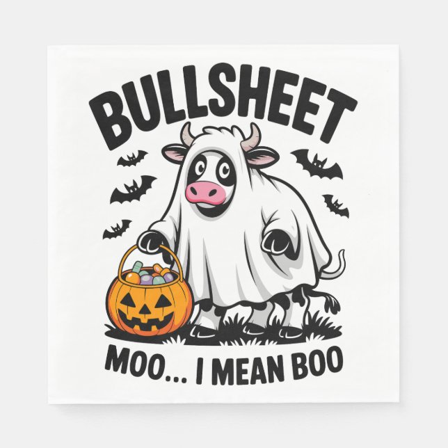 Servilleta De Papel halloween cow (Anverso)