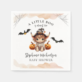 Servilleta De Papel Halloween Cow Little Boo Baby Shower