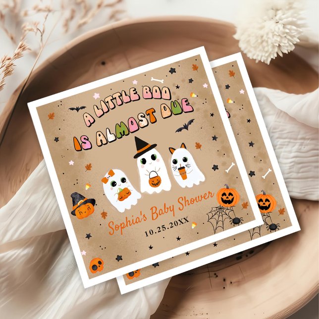Servilleta De Papel Halloween Cute Ghost Baby Shower (Subido por el creador)