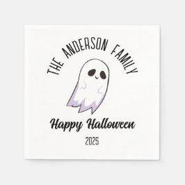 Servilleta De Papel Halloween Cute Ghost Personalizado Nombre Año