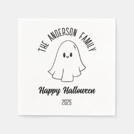 Servilleta De Papel Halloween Cute Ghost Personalizado Nombre Año