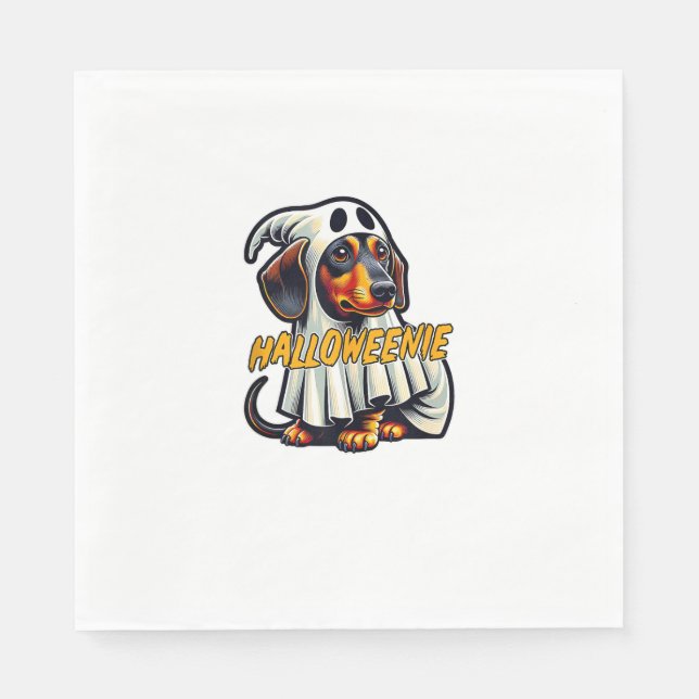 Servilleta De Papel Halloween Dachshund, divertida Halloween (Anverso)