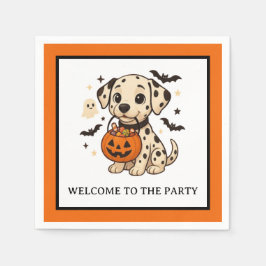 Servilleta De Papel Halloween Dalmatian Trick o Trate a Fiesta