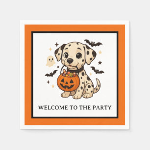 Servilleta De Papel Halloween Dalmatian Trick o Trate a Fiesta