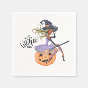 Servilleta De Papel Halloween de bruja morada