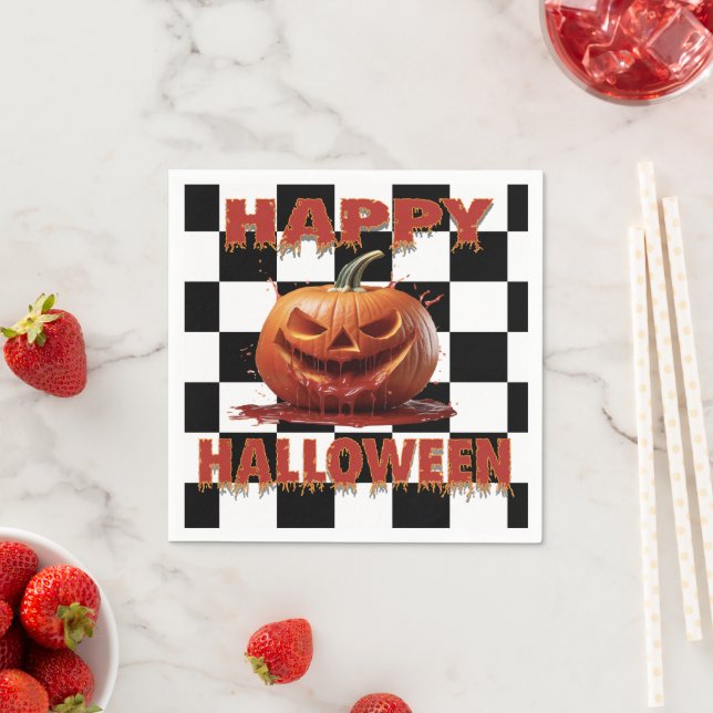 Servilleta De Papel Halloween de calabaza sangrienta (In situ)