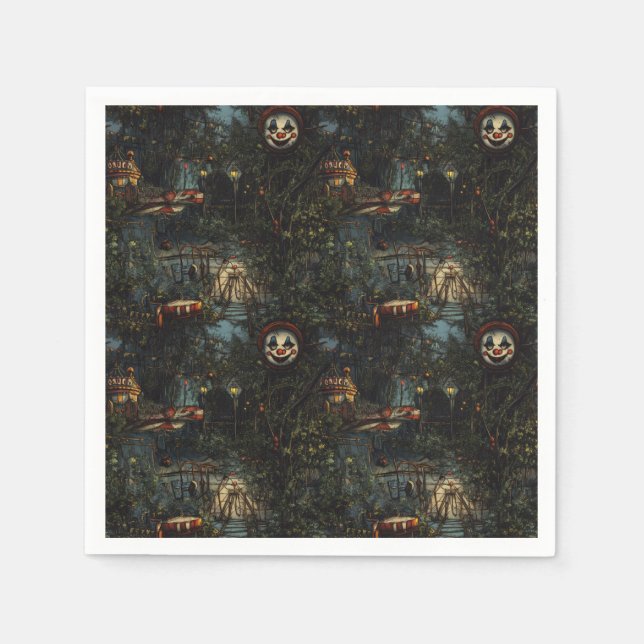 Servilleta De Papel Halloween de Carnaval espeluznante (Anverso)