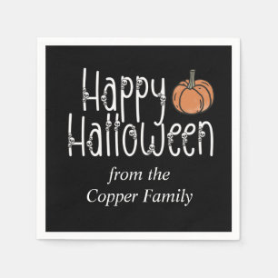 Servilleta De Papel Halloween de cráneo festivo personalizado