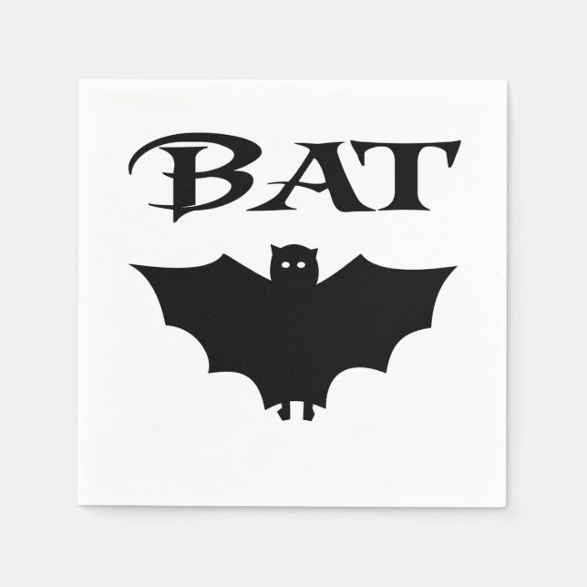 Servilleta De Papel Halloween De Cuadros Negros Y Blancos (Anverso)