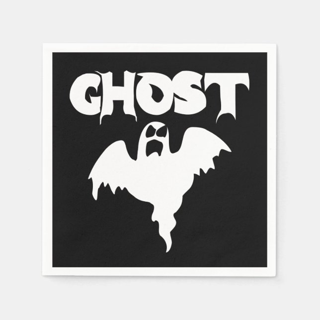 Servilleta De Papel Halloween de fantasía negro lindo (Anverso)