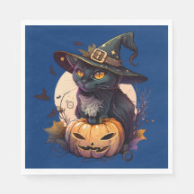 Halloween de gato negro lindo