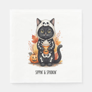 Servilleta De Papel Halloween de gatos adorables