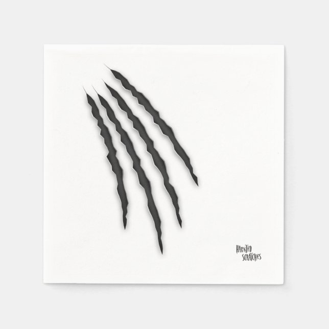 Servilleta De Papel Halloween de Halloween con escrachtes perdidos (Anverso)