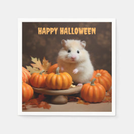 Servilleta De Papel Halloween de Hamster Entre las calabazas