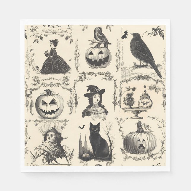 Servilleta De Papel Halloween de la época victoriana (Anverso)