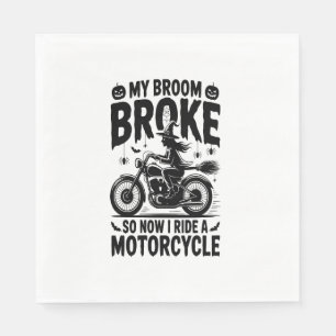 Servilleta De Papel Halloween de la motocicleta Witch Riding