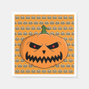 Servilleta De Papel Halloween de Menacing Jack O'Lantern