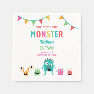 Servilleta De Papel Halloween de niño de cumpleaños de pequeño monstru