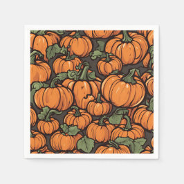Servilleta De Papel Halloween de otoño Minimalista de la Calabaza Cuta