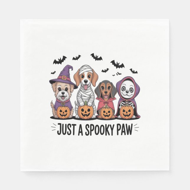 Servilleta De Papel Halloween de perro sólo una patada espeluznante (Anverso)