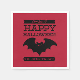 Servilleta De Papel Halloween de retro tipográfico