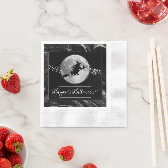 Servilleta De Papel Halloween de silueta negra (In situ)