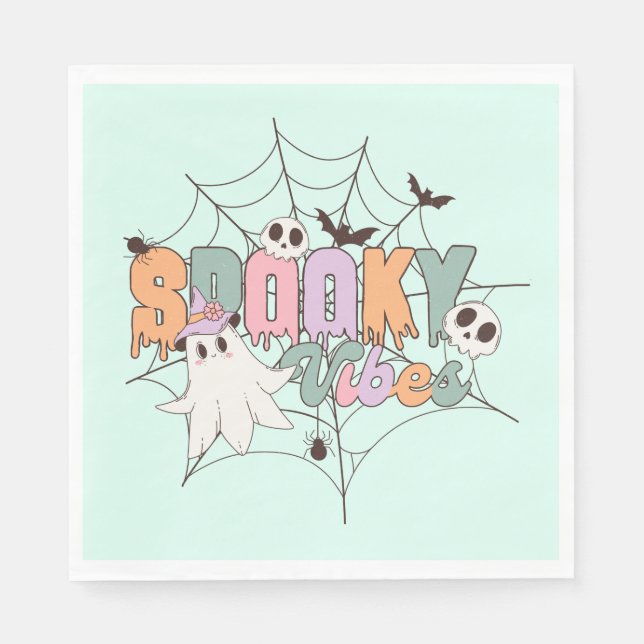 Servilleta De Papel Halloween de Spooky Vibes (Anverso)