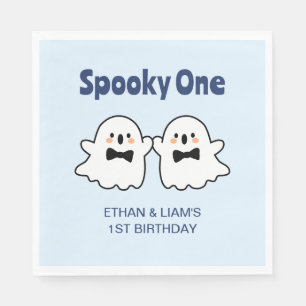 Servilleta De Papel Halloween de un lindo gemelo de niños