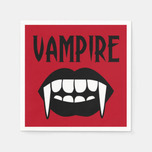 Servilleta De Papel Halloween de vampiro rojo espeluznante