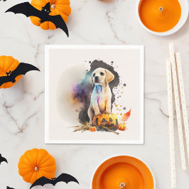 Servilleta De Papel Halloween de Watercolor Puppy