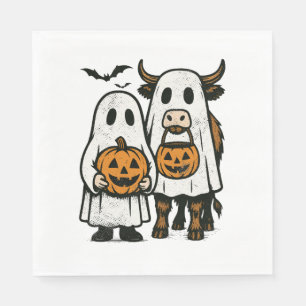 Servilleta De Papel Halloween del fantasma de las vacas en el altiplan