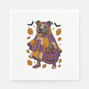 Servilleta De Papel Halloween del fantasma del perro PitPull