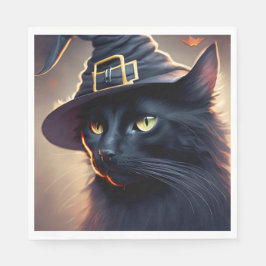 Servilleta De Papel Halloween del gato negro