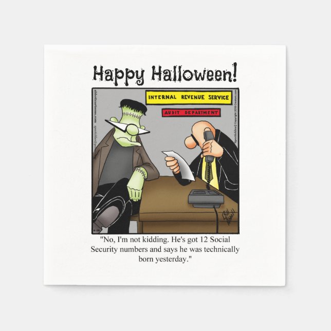 Servilleta De Papel Halloween divertidísima Humor Fiesta Napkins (Anverso)