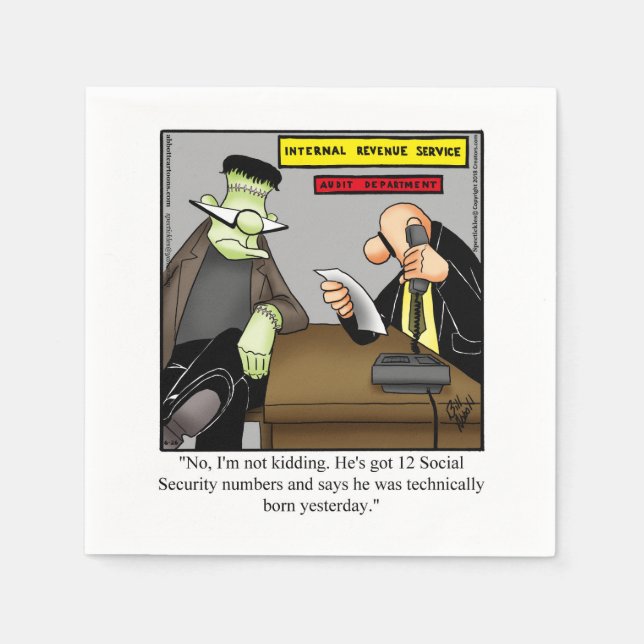 Servilleta De Papel Halloween divertidísima Humor Fiesta Napkins (Anverso)