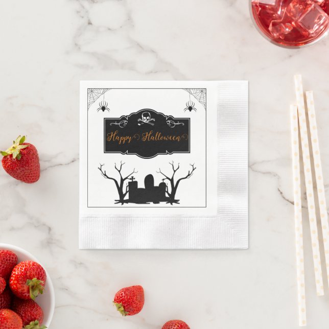 Servilleta De Papel Halloween en el césped de fantasía (In situ)