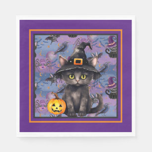 Servilleta De Papel Halloween En Púrpura