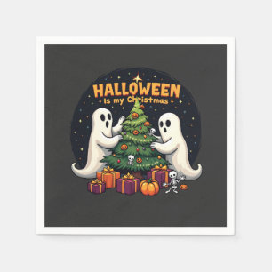 Servilleta De Papel Halloween es mi Navidad Divertido Fantasma Navidad