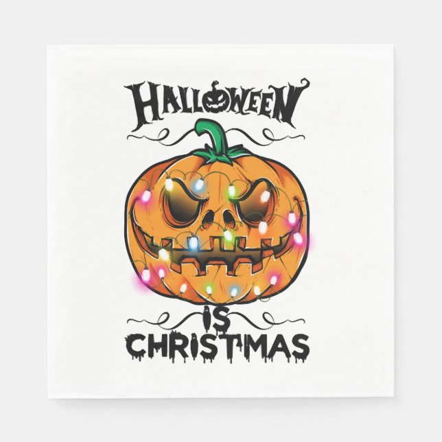 Servilleta De Papel Halloween Es Navidad (Anverso)