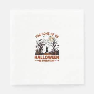 Servilleta De Papel Halloween Es Todos Los Días Bruja Silueta Luna Lle