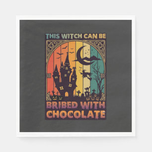 Servilleta De Papel Halloween Esta Bruja Puede Ser Sobornada Chocolate