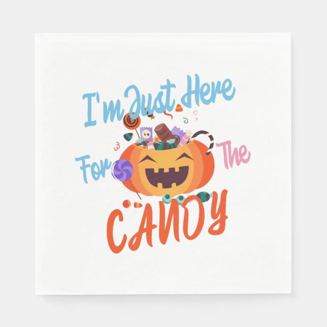 Servilleta De Papel Halloween estoy aquí por los abucheos (Anverso)