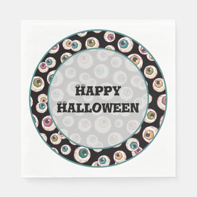 Servilleta De Papel Halloween Eyeballs (Anverso)