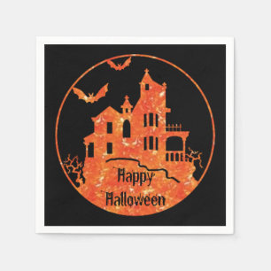 Servilleta De Papel Halloween feliz casa embrujada