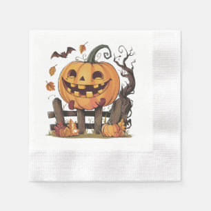 Servilleta De Papel Halloween Festiva Papel de calabaza