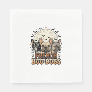 Servilleta De Papel Halloween Frenchie Boo Dogs Divertido Vintage_1