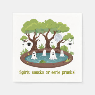 Servilleta De Papel Halloween Fun Swamp lleno de fantasmas