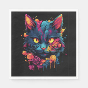 Servilleta De Papel Halloween/Gato aterrador/Día de los Muertos