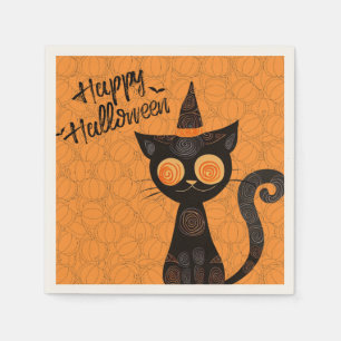 Servilleta De Papel Halloween/gato/calabaza/otoño