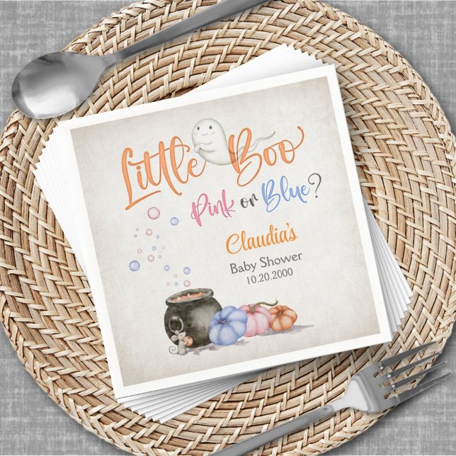 Servilleta De Papel Halloween Género revela Baby Shower (Subido por el creador)